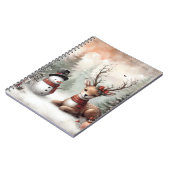ウッドラクラシックンドクリスマスディアー/雪だるま ノートブック (左側)