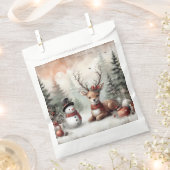 ウッドラクラシックンドクリスマスディアー/雪だるま フェイバーバッグ (クリップ留めされた状態)