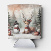 ウッドラクラシックンドクリスマスディアー/雪だるま 缶クーラー (裏面)