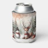 ウッドラクラシックンドクリスマスディアー/雪だるま 缶クーラー (缶裏面)