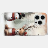 ウッドラクラシックンドクリスマスディアー/雪だるま Case-Mate iPhoneケース (裏面 (横))