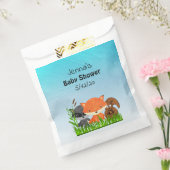 ウッドラパーソナライズされたンドクリージャーベビーシャワーバッグ フェイバーバッグ (封をした状態)