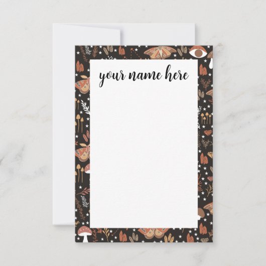 ウッドラパーソナライズされたンドノテカード サンキューカード (正面)