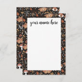 ウッドラパーソナライズされたンドノテカード サンキューカード (正面/裏面)