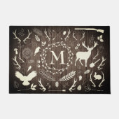 ウッドラパーソナライズされたンドバーンアクセントドアフロアマット ドアマット (正面)