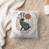 ウッドラパーソナライズされたンドラビットフォークアート クッション (ブランケット)