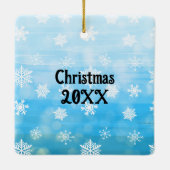 ウッドラパーソナライズされたンド動物をテーマにしたベビー第1位 セラミックオーナメント (裏面)