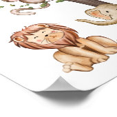 ウッドラパーソナライズされたンド動物子供部屋ウォールアート ポスター (角)