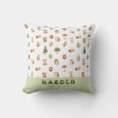 ウッドラパーソナライズされたンド子供部屋 クッション (正面)