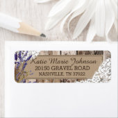 ウッドラベンダーとレース素朴のラ結婚ベル ラベル (インサイチュ)