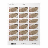 ウッドラベンダーとレース素朴のラ結婚ベル ラベル (フルシート)