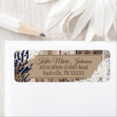 ウッドラベンダーとレース素朴のラ結婚ベル ラベル (インサイチュ)