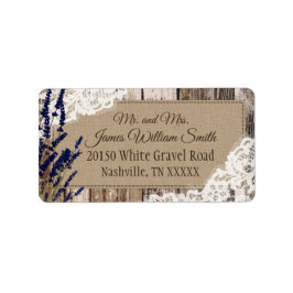 ウッドラベンダーとレース素朴のラ結婚ベル ラベル