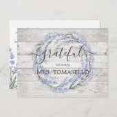 ウッドラベ素朴ンダーブライダルシャワーありがとう ポストカード (正面/裏面)