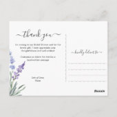 ウッドラベ素朴ンダーブライダルシャワーありがとう ポストカード (裏面)