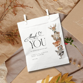 ウッドラモダンンドの水彩動物ありがとう フェイバーバッグ