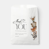 ウッドラモダンンドの水彩動物ありがとう フェイバーバッグ (正面)