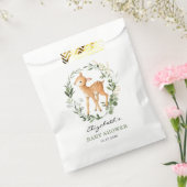 ウッドラモダンンドフォレストディアグリーナリー金ゴールドベビー フェイバーバッグ (封をした状態)