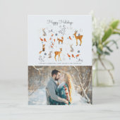 ウッドラモダンンドブルーとグレーの動物と鳥 シーズンカード (スタンド正面)