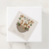 ウッドラモダンンドベビーシャワーメッセージカード フェイバータグ (インサイチュ)