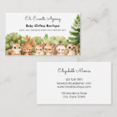 ウッドランシンプルドCUTE BABY CLOSES BOUTIQUE 名刺 (正面/裏面)