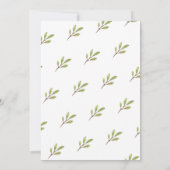 ウッドランズアニマルズフォレストベビーイン開花ベビーシャワー 招待状 (裏面)