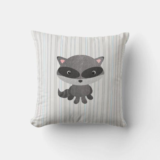 ウッドランズアニマルズラクーン装飾用クッション クッション (正面)