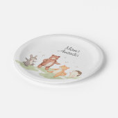 ウッドランズアニマルズ踊りフォレストピクニック ペーパープレート (アングル)