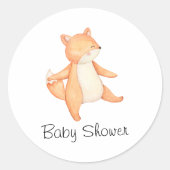 ウッドランズアニマルズ踊りフォレストピクニック ラウンドシール (正面)