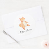 ウッドランズアニマルズ踊りフォレストピクニック ラウンドシール (封筒)