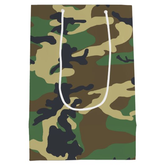ウッドランズカモフラージュアウトドアスマンギフト  ミディアムペーパーバッグ (裏面)