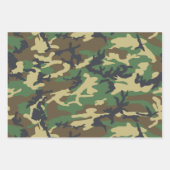 ウッドランズカモフラージュアウトドアスマンギフト  ラッピングペーパーシート (正面3)