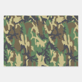 ウッドランズカモフラージュアウトドアスマンギフト  ラッピングペーパーシート (正面2)
