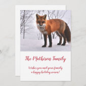 ウッドランズキツネインスノークリスマス シーズンカード (正面/裏面)