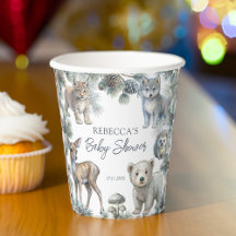 ウッドランズキュートな赤ちゃん動物の赤ちゃんカスタマイズシャワー