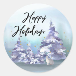 ウッドランズハッピーホリデーズ封筒用シール ラウンドシール