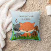 ウッドランズパーソナライズされたアニマルズキツネ装飾用クッション クッション (ブランケット)
