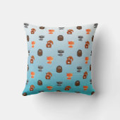 ウッドランズパーソナライズされたアニマルズキツネ装飾用クッション クッション (裏面)