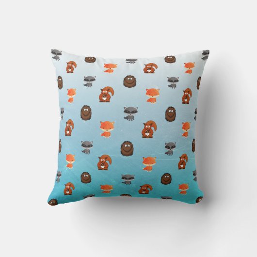 ウッドランズパーソナライズされたアニマルズキツネ装飾用クッション クッション (裏面)