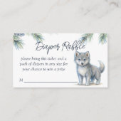 ウッドランズフォレストかわいいベビーアニマルおむつラッフル エンクロージャーカード (正面)