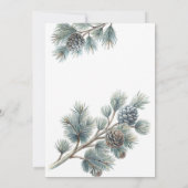 ウッドランズフォレストかわいいベビーアニマルの赤ちゃんシャワー 招待状 (裏面)