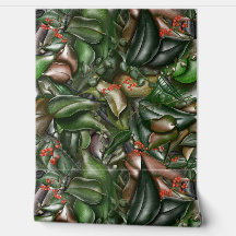 ウッドランズフォレスト緑と花のパターン