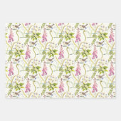 ウッドランズフローラ&バードウォーターのカラーラッピング紙 ラッピングペーパーシート (正面3)