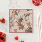 ウッドランズミュージシャンお洒落ベビーシャワー スタンダードランチョンナプキン (インサイチュ)