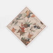 ウッドランズミュージシャンお洒落ベビーシャワー スタンダードランチョンナプキン (角)