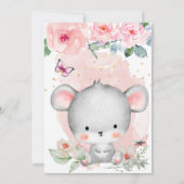 ウッドランズ動物テーマベビーマウス赤ちゃんシャワー 招待状 (裏面)