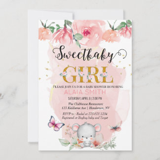 ウッドランズ動物テーマベビーマウス赤ちゃんシャワー 招待状