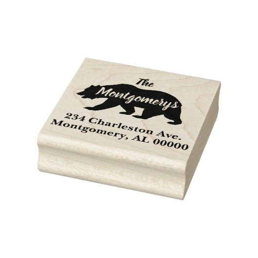 ウッドランズ素朴ベアーシルエットファミリーアドレス ラバースタンプ (スタンプ)