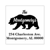 ウッドランズ素朴ベアーシルエットファミリーアドレス ラバースタンプ (インプリント)