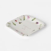 ウッドランズ結婚フローラの緑 ペーパープレート (傾斜あり)